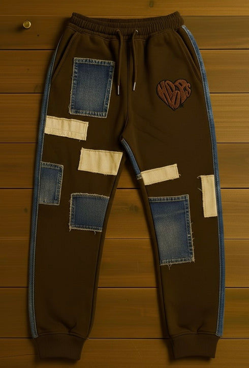 HOOPS Inc. Denim Patched Jogging Suit Pants