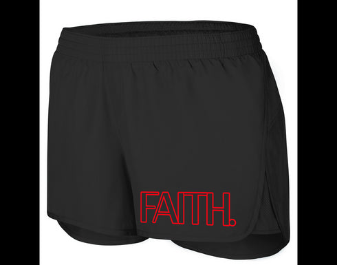 Women's Running Shorts - FAITH. LOVE. PRAY.
