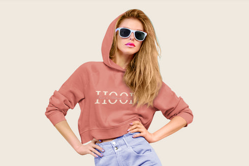 Women's Crop Hoodie - Split HOOPS