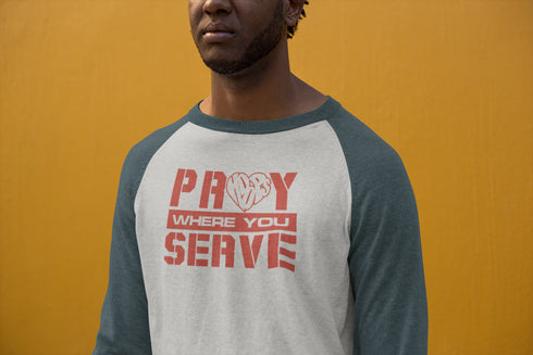 "PWYS" - Raglan - Navy/Grey - Color Logos