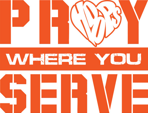 "Pray Where You Serve" - Hoodie - Military Camo