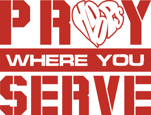 "Pray Where You Serve" - Hoodie - Military Camo