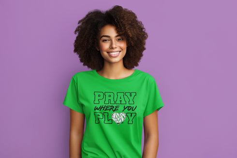 "Pray Where You Play" - Volleyball - Men/Women Tees