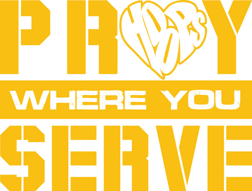 "Pray Where You Serve" - Hoodie - Military Camo