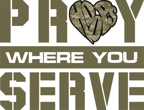 "Pray Where You Serve" - T-Shirt - Navy Blue