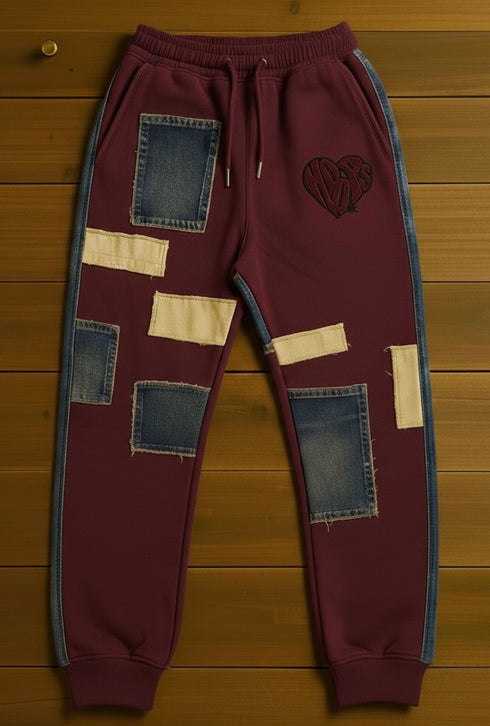 HOOPS Inc. Denim Patched Jogging Suit Pants