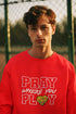 "Pray Where You Play" - Softball - Men/Women Crew Neck Sweatshirt